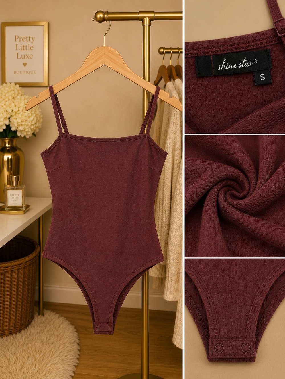 Shine Star Mauve Bodysuit Small